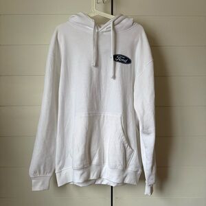 Ford White Hoodie with Logo
